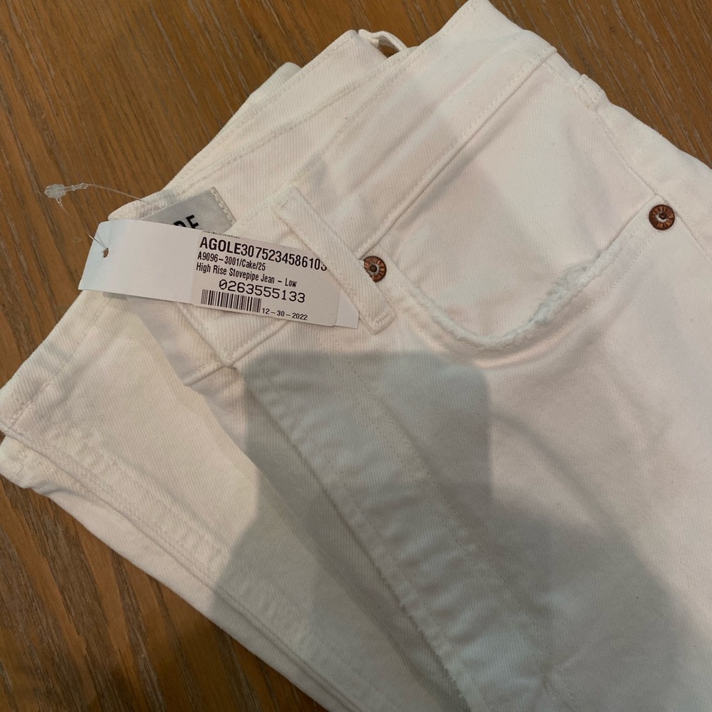 AGOLDE White straight leg jeans